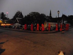 Alms Giving Cremony in Luang Prabang