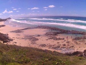 The Champagne Pool on Fraser Island Tour on the East Coast of Australia 