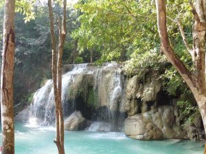 One of the seven waterfalls at Eaewan National Park just north of Bangkok in Thailand