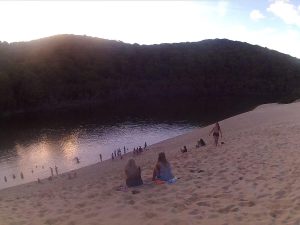 Lake Wabby and the sand dunes on the Fraser Island Tour