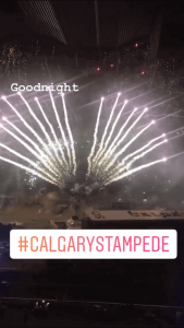The grand show fireworks at the Calgary Stampede