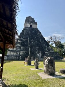 A ruin temple over 60 metres high