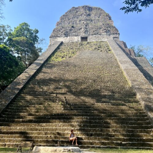 me with the ruin temple towering over me