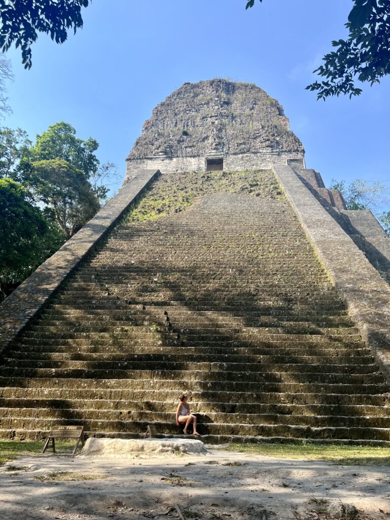 me with the ruin temple towering over me